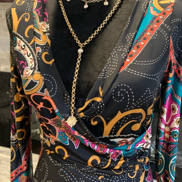 Paisley Print Maxi Dress - Picture 2 of 9